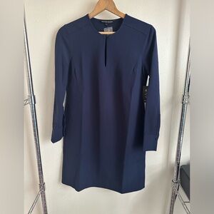 BOSTON PROPER Navy Blue Dress.